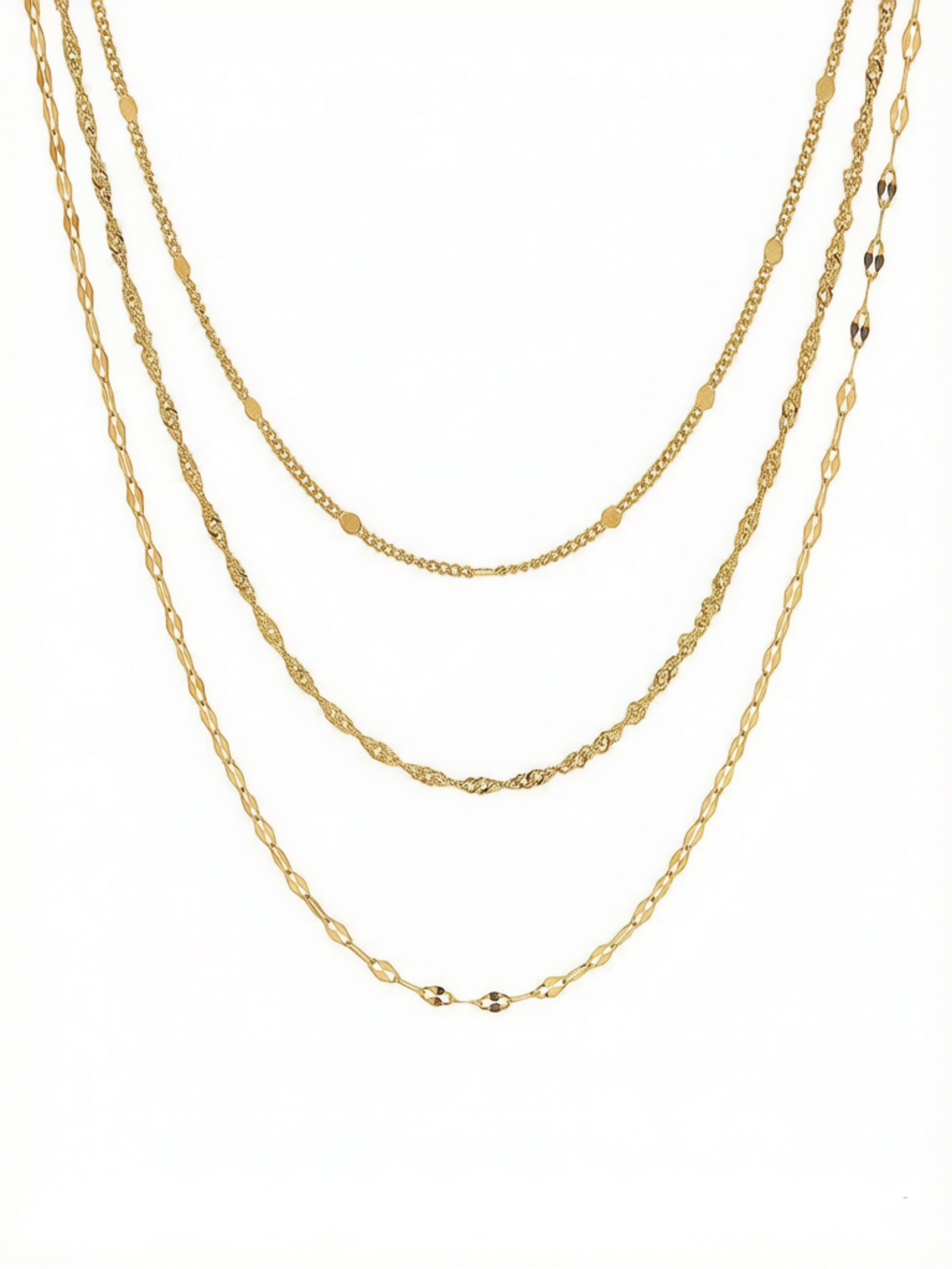 Gold Layered Necklace Set