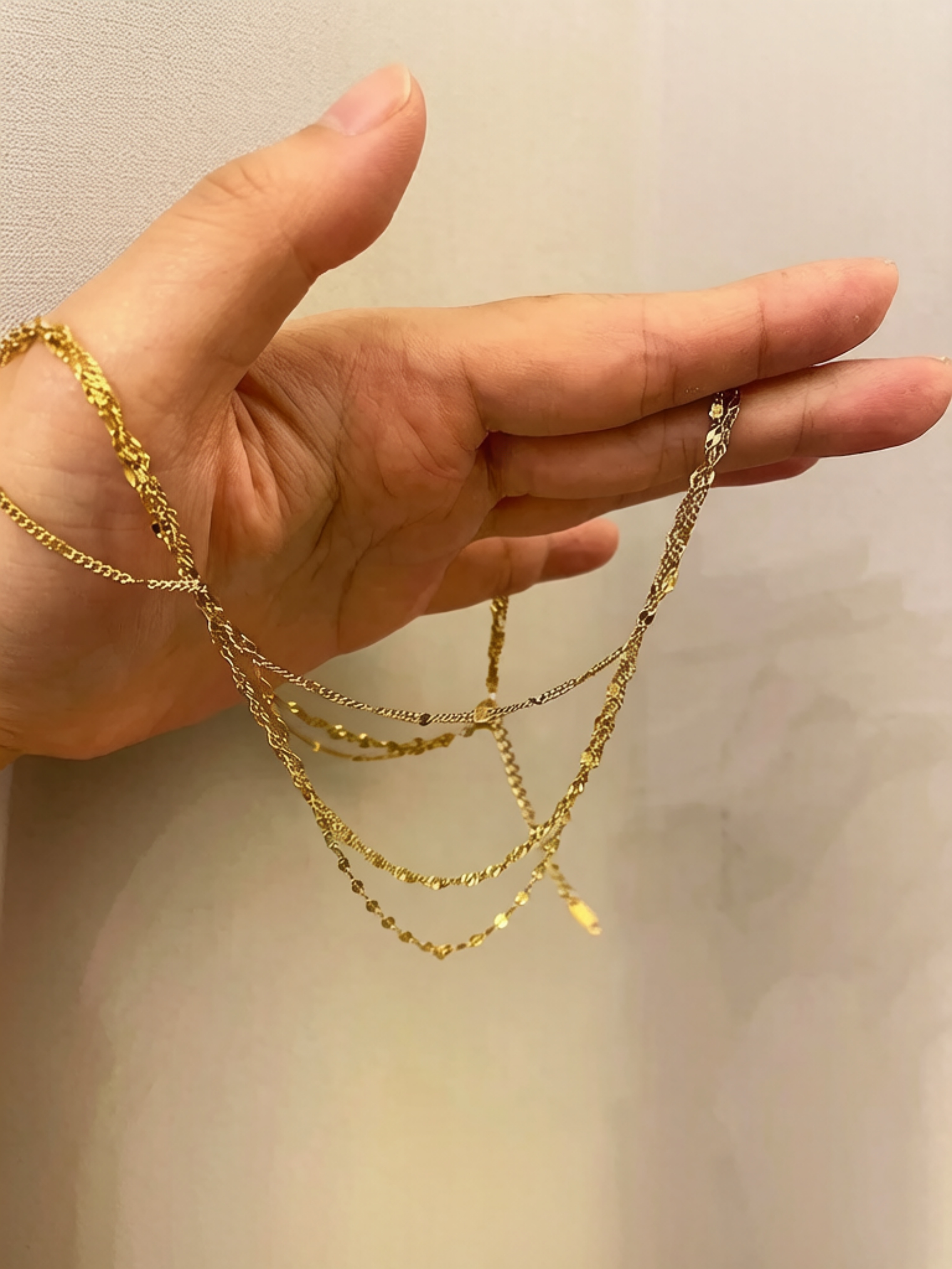 Gold Layered Necklace Set