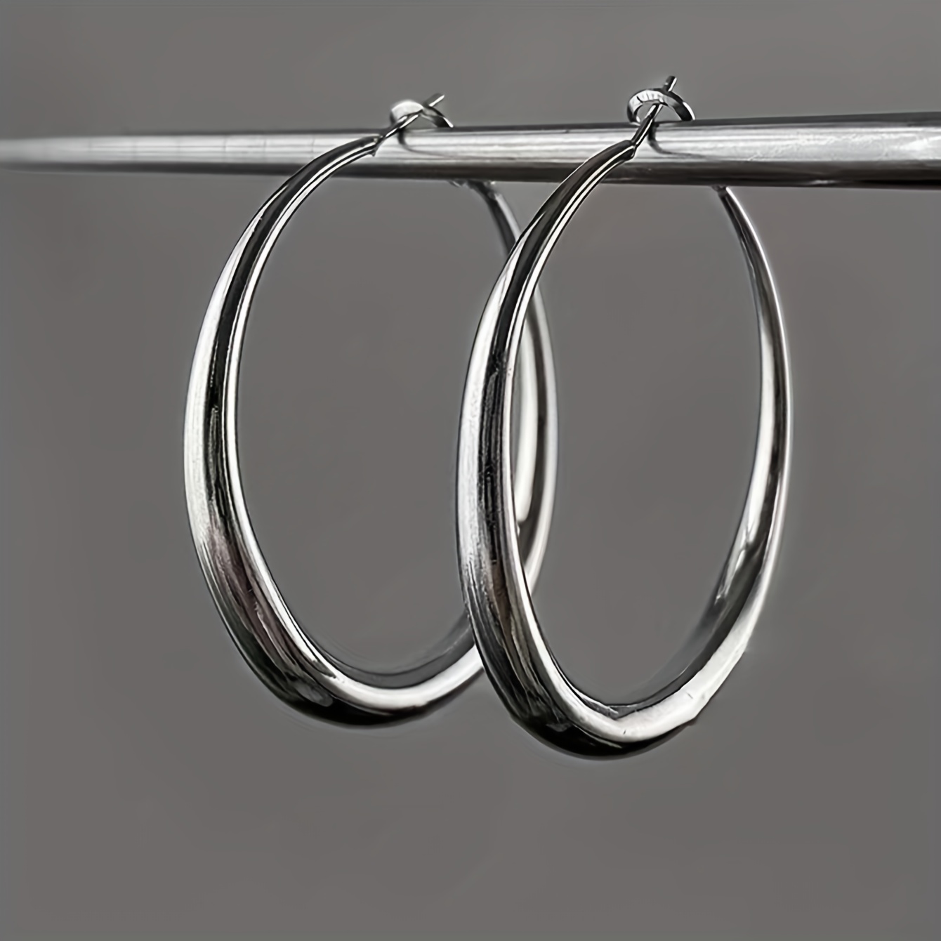 Silver Hoop Dangle Earrings for Everyday Style.