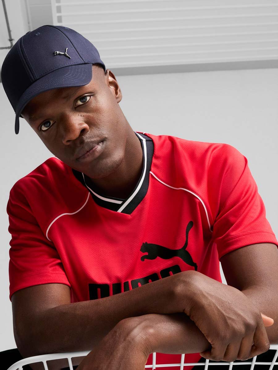 Navy Blue Essentials Metal Cat Baseball Cap
