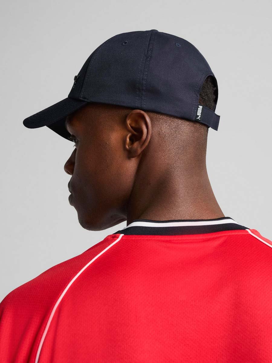 Navy Blue Essentials Metal Cat Baseball Cap