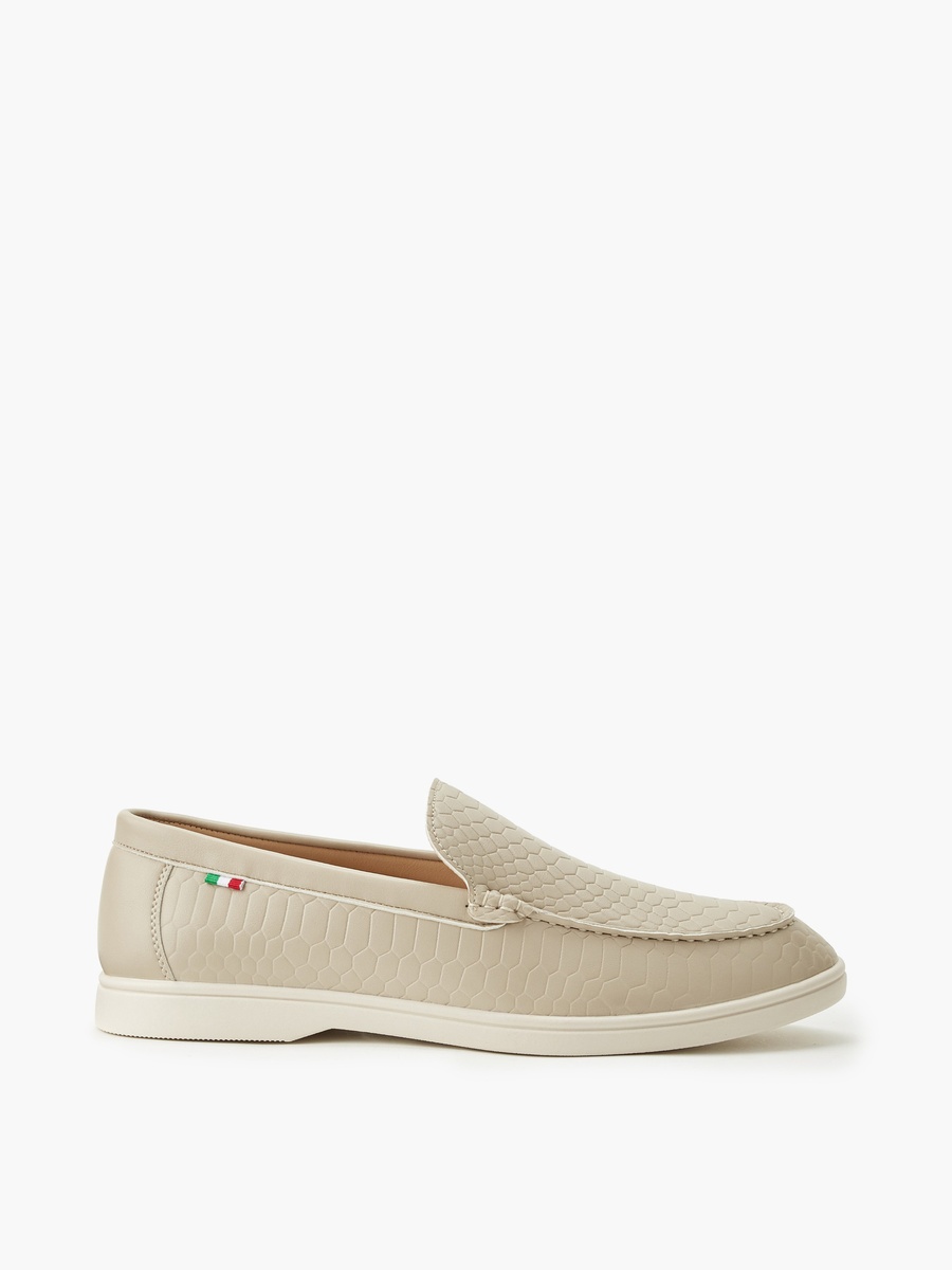 Men Textured Slip-on Loafers