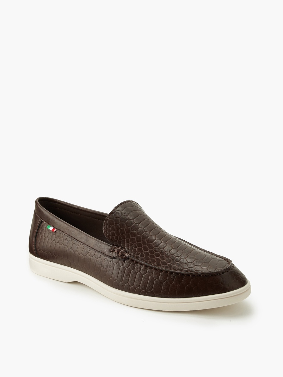 Men Textured Slip-on Loafers
