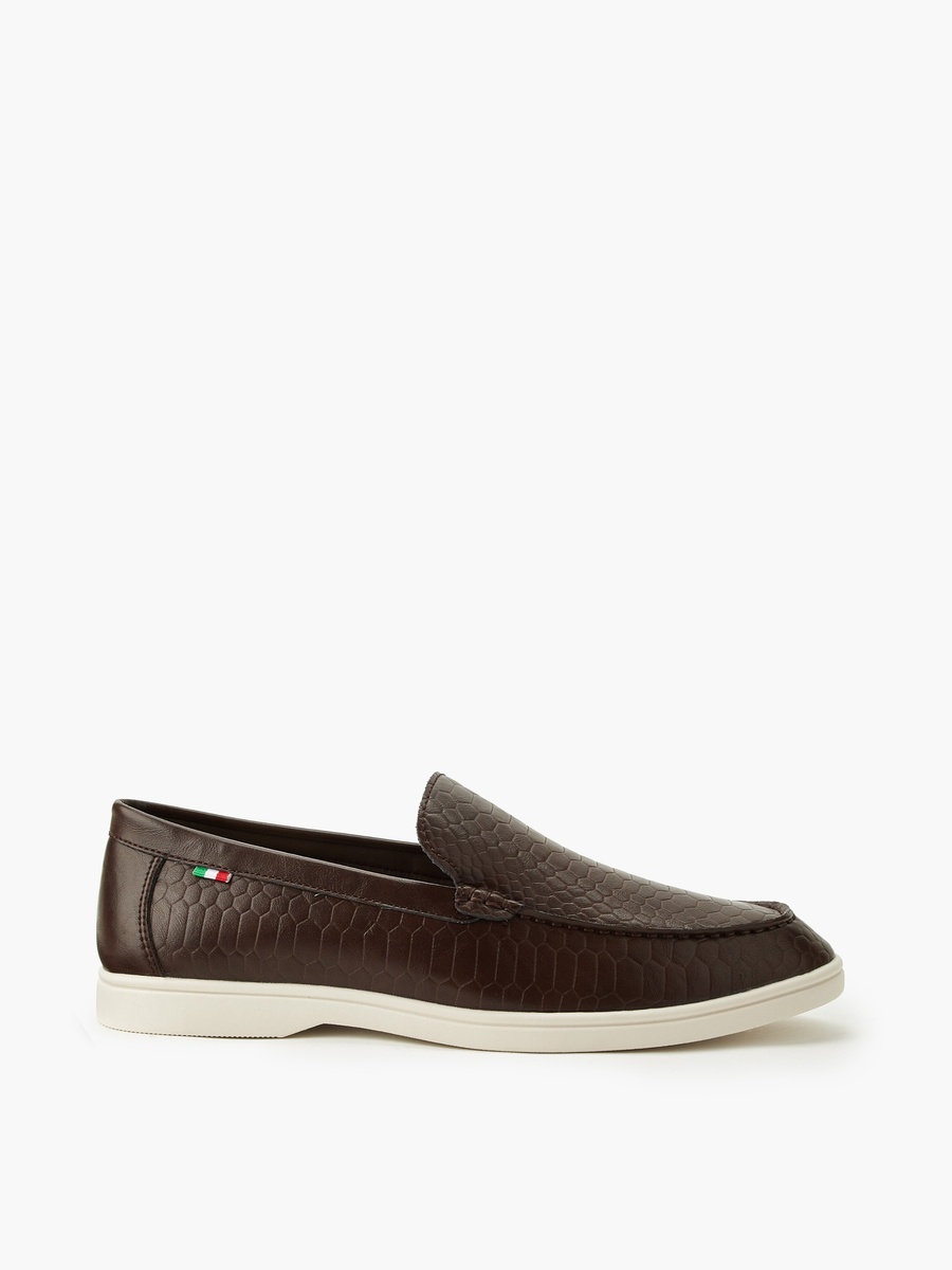 Men Textured Slip-on Loafers