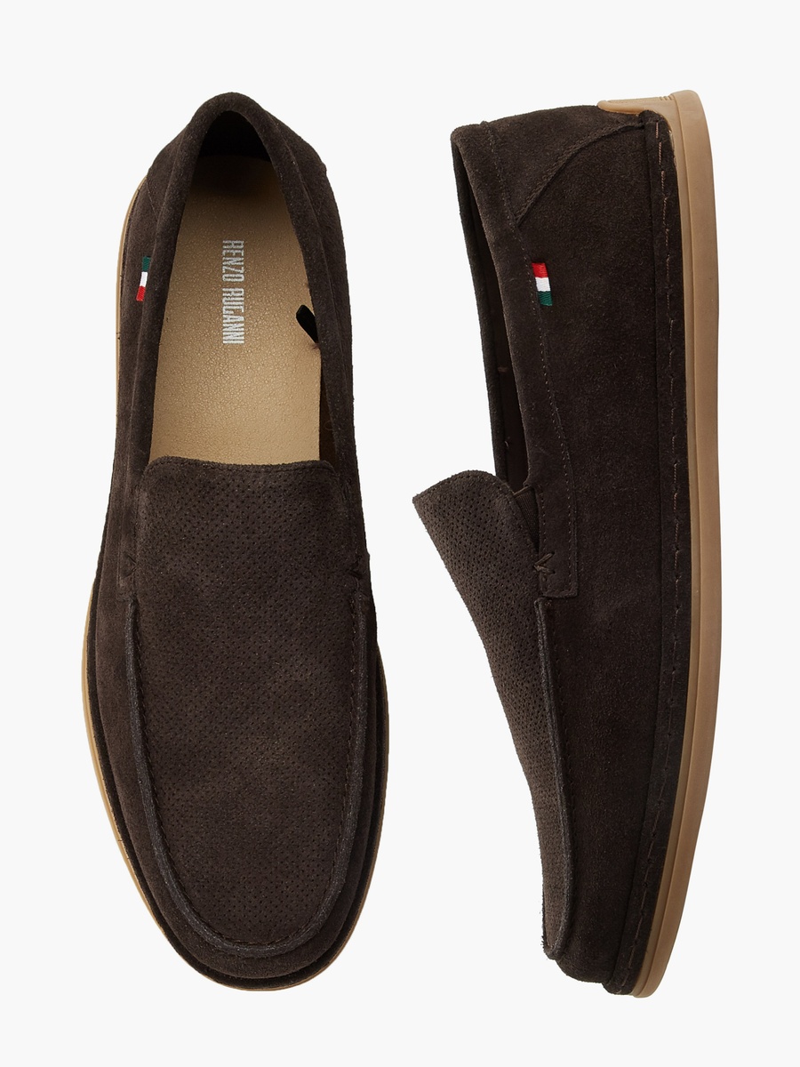 Men Textured Slip-On Loafers