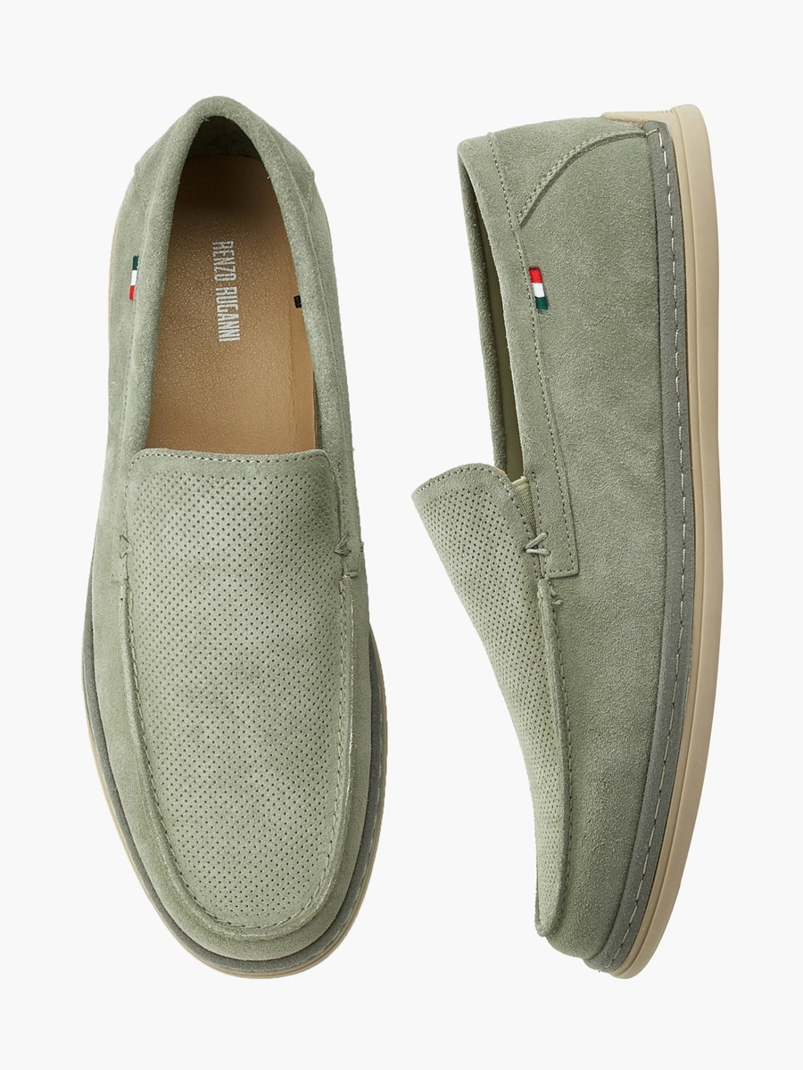 Men Textured Slip-On Loafers