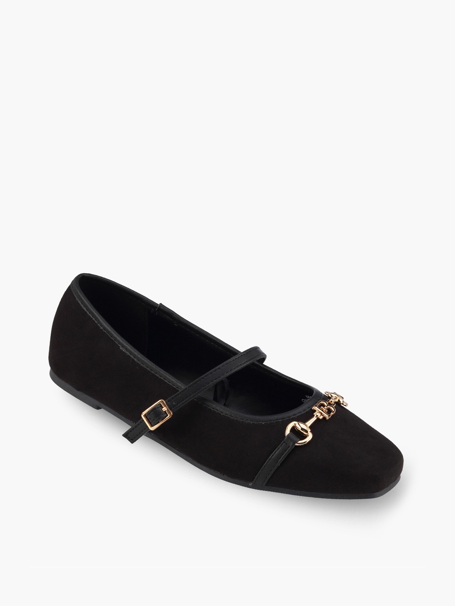 Women Metallic Accent Mary Jane Shoes