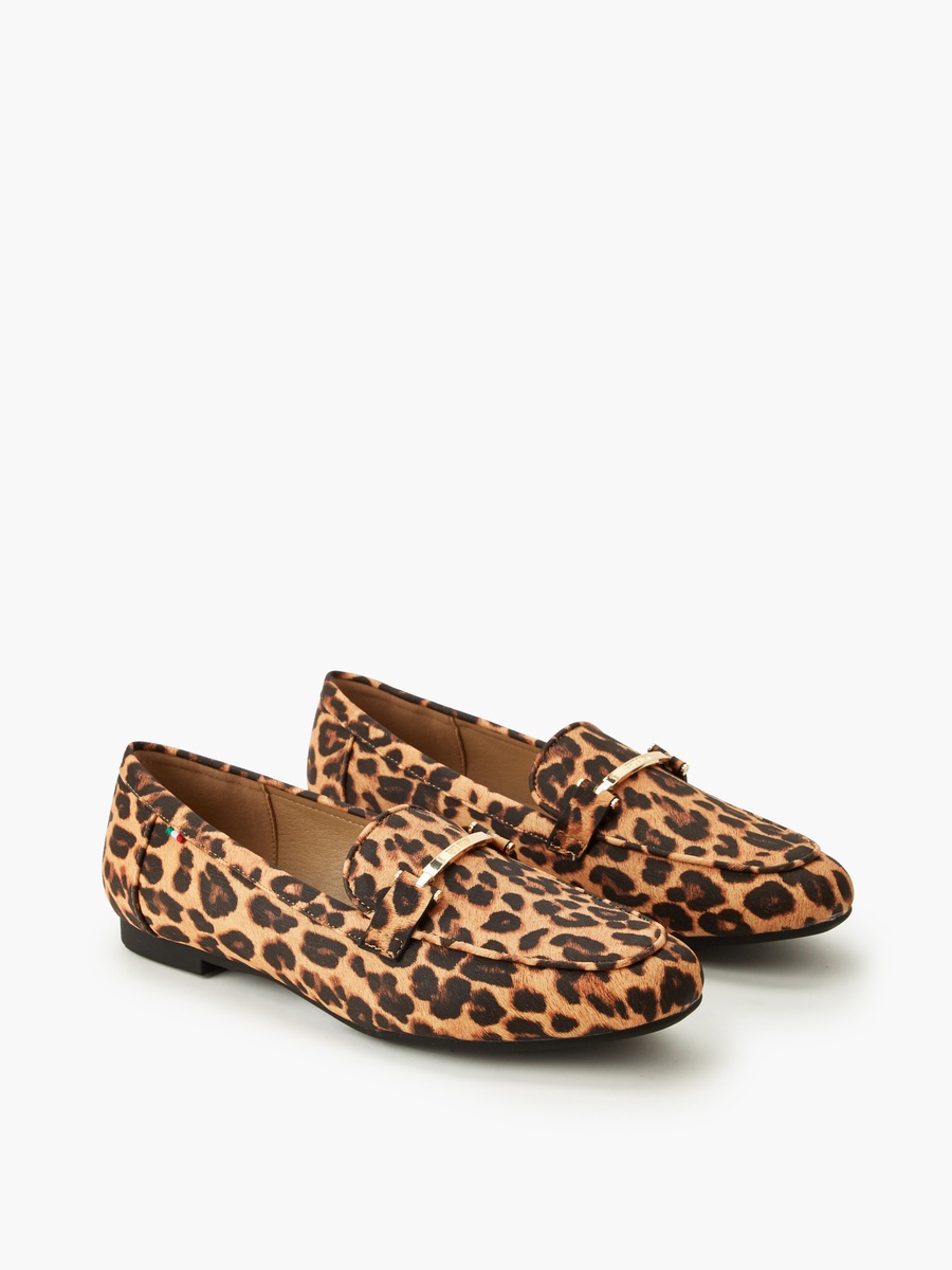 Women Animal Print Slip-On Loafers