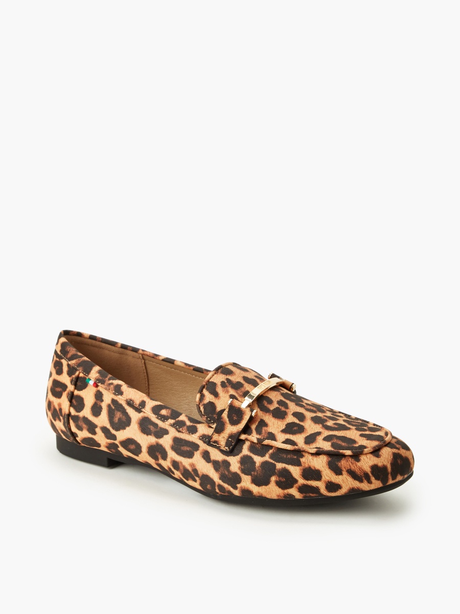 Women Animal Print Slip-On Loafers