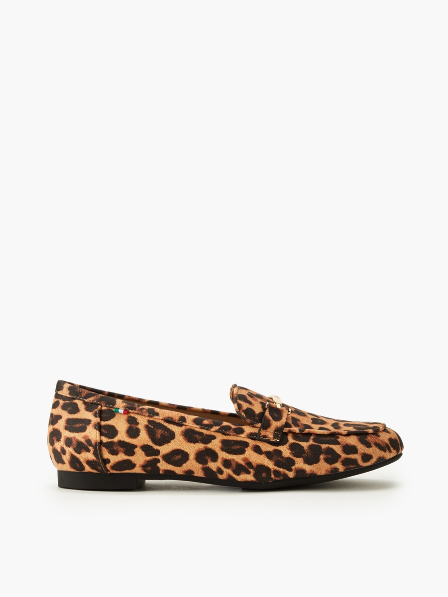 Women Animal Print Slip-On Loafers