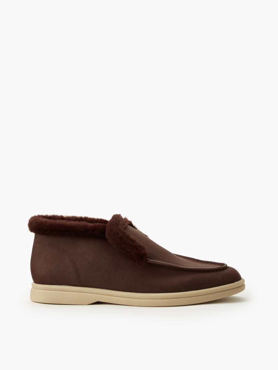 Women Faux Fur Slip-On Loafers