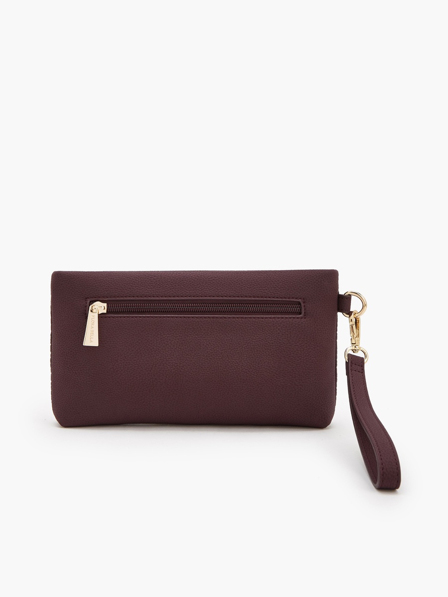Embossed Clutch with Detachable Handle