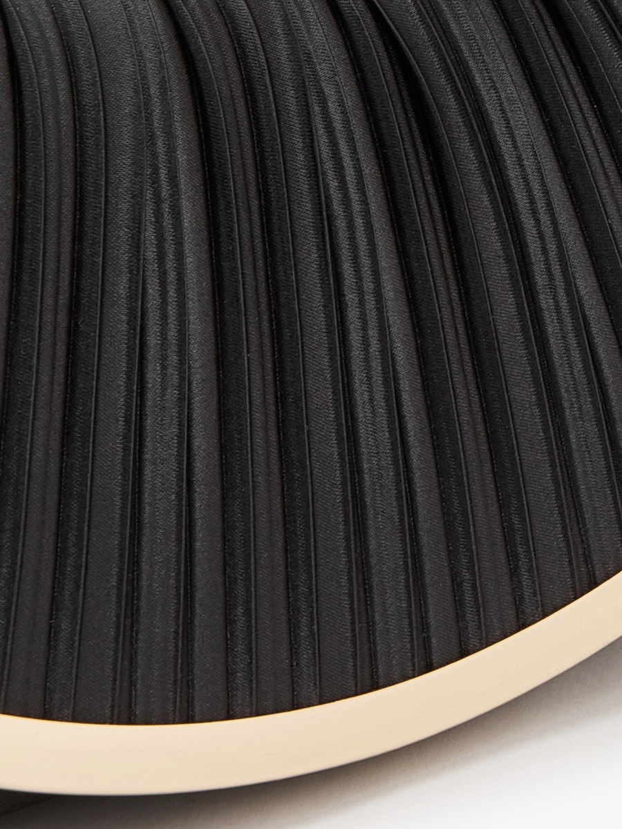 Pleated Clutch with Detachable Chain Strap