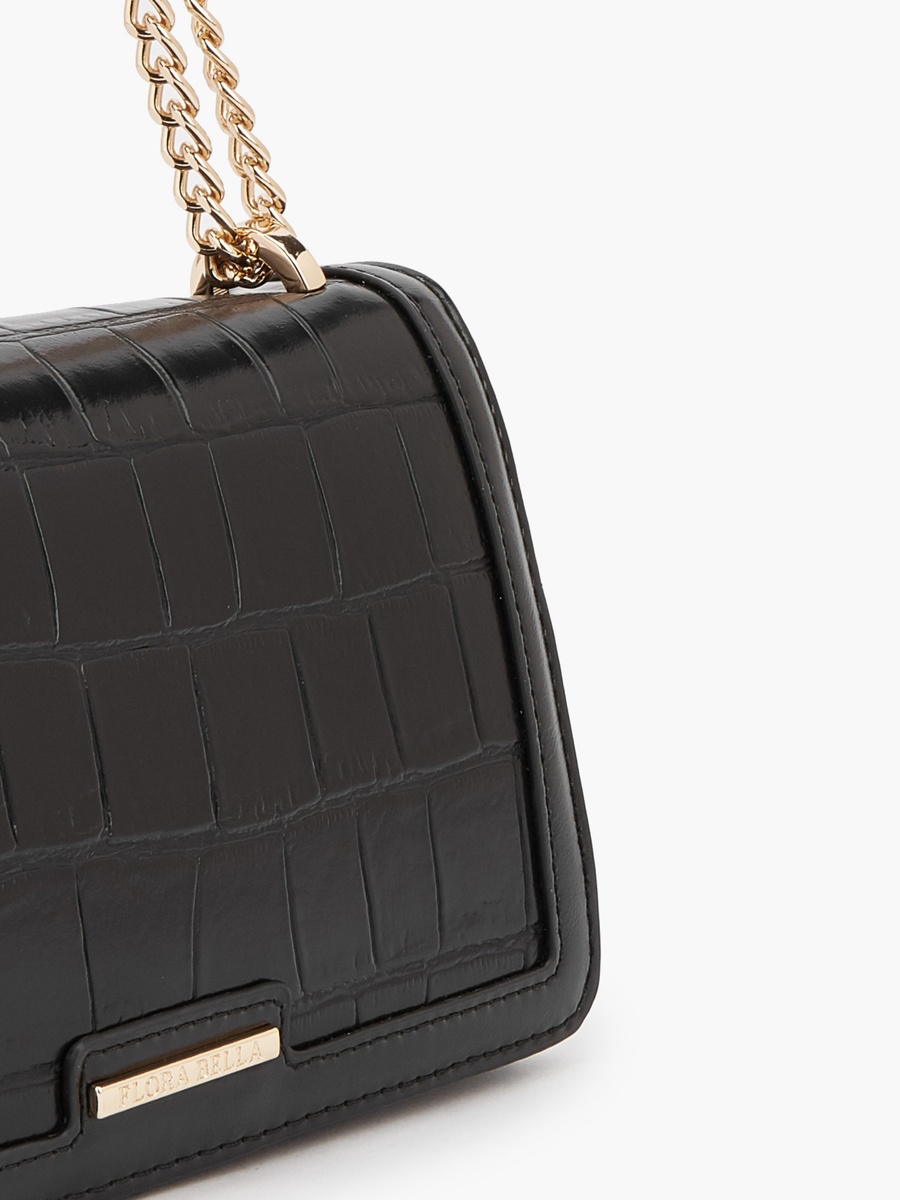 Textured Crossbody Bag with Chain Strap