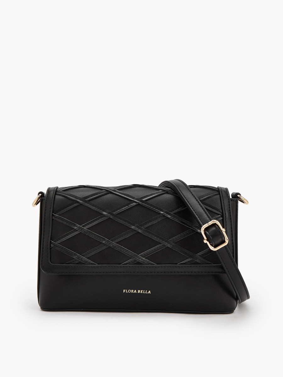 Textured Crossbody Bag with Detachable Strap