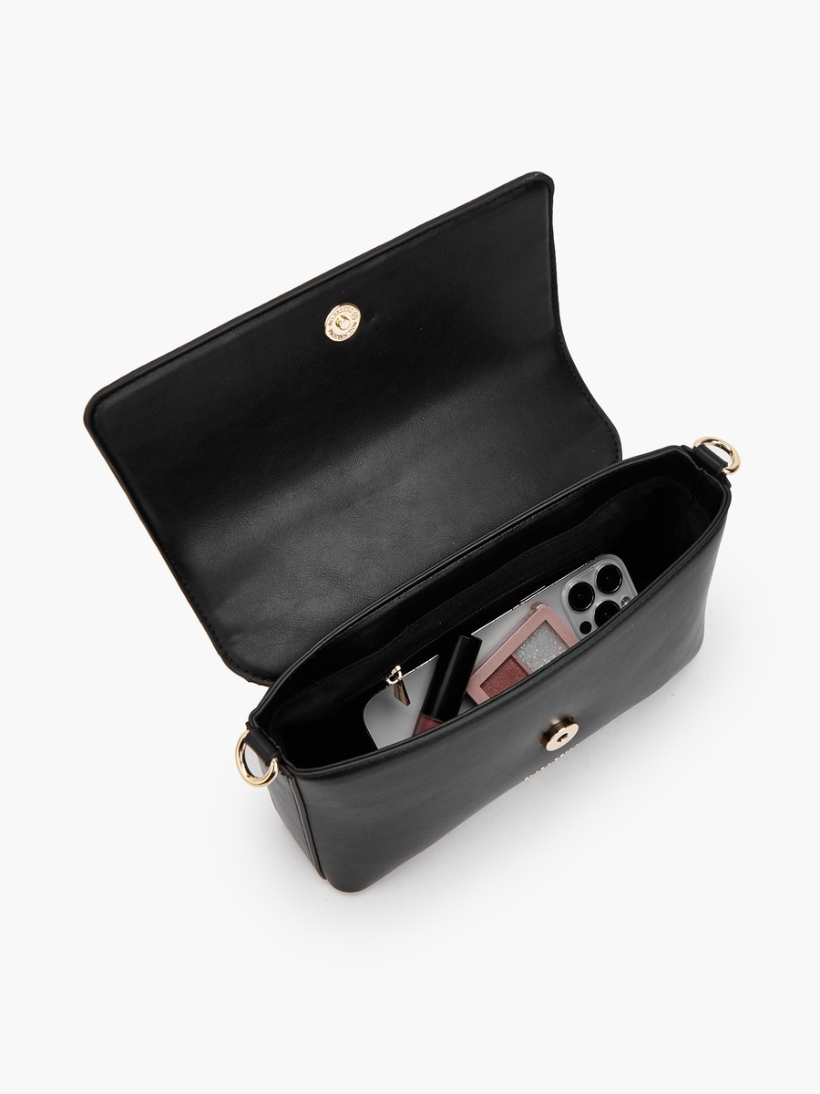 Textured Crossbody Bag with Detachable Strap