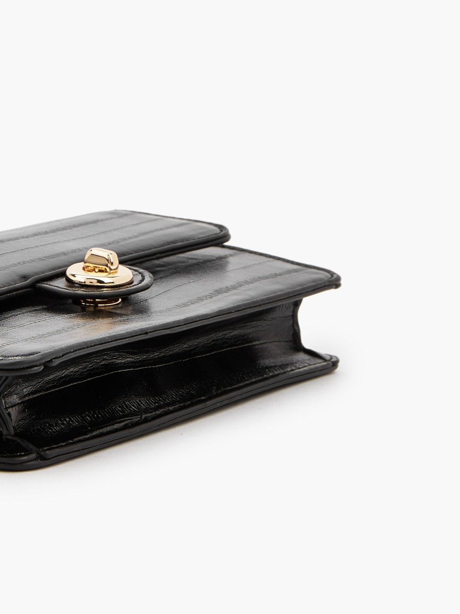 Textured Crossbody Bag with Chain Strap