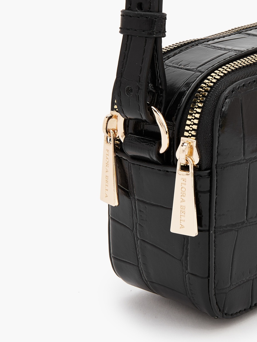 Textured Crossbody Bag with Adjustable Strap