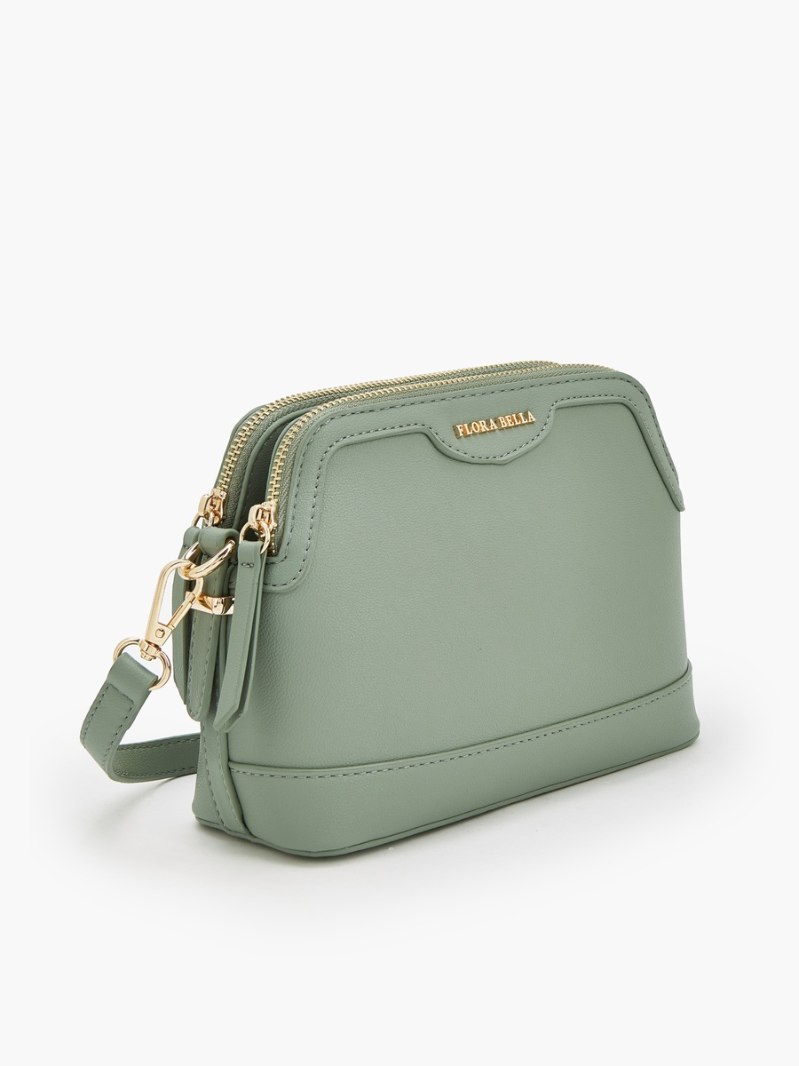 Solid Crossbody Bag with Detachable Strap
