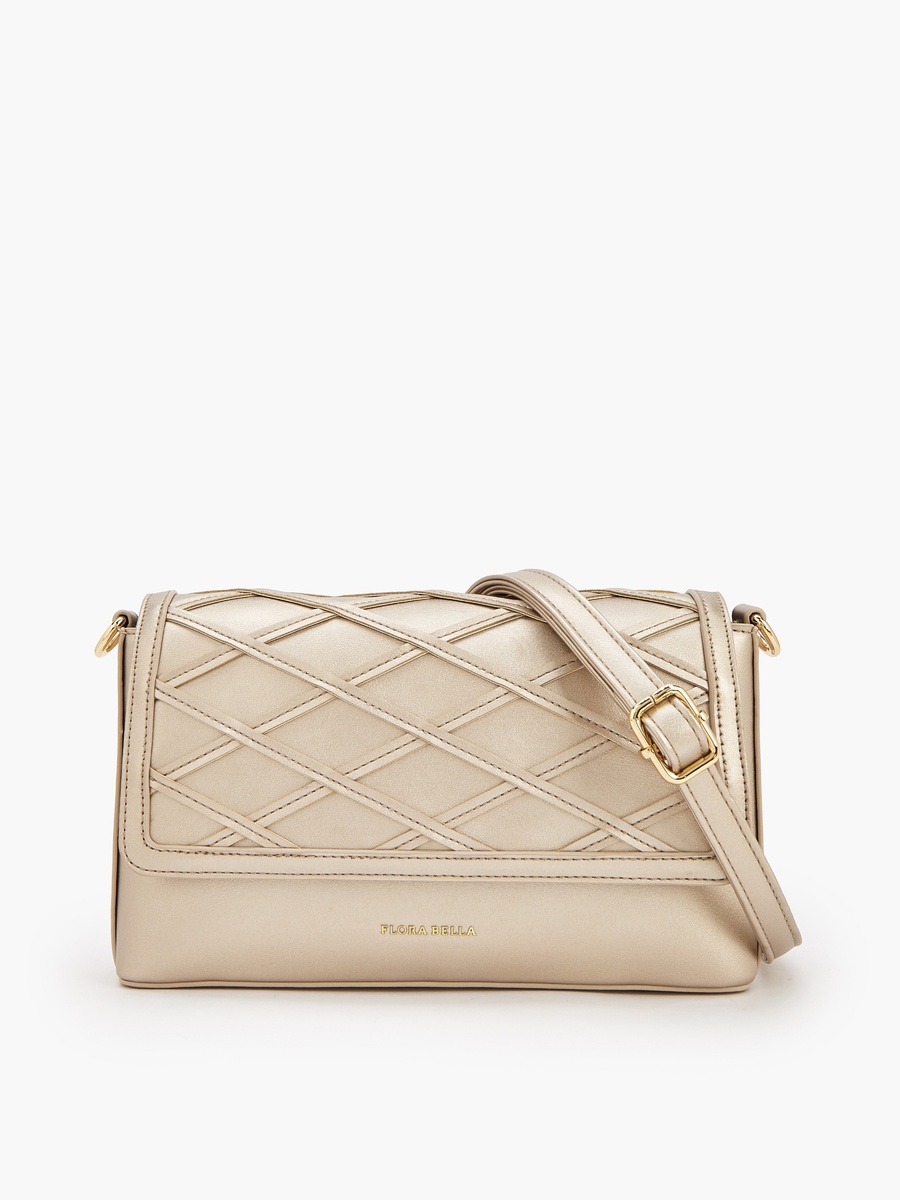 Textured Crossbody Bag with Detachable Strap