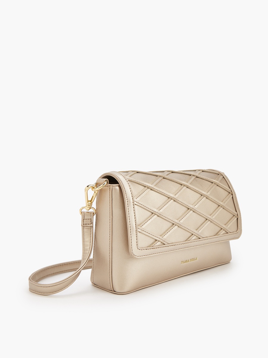 Textured Crossbody Bag with Detachable Strap