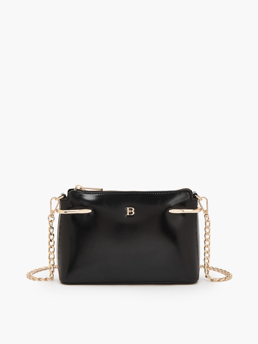 Crossbody Bag with Chain Accent