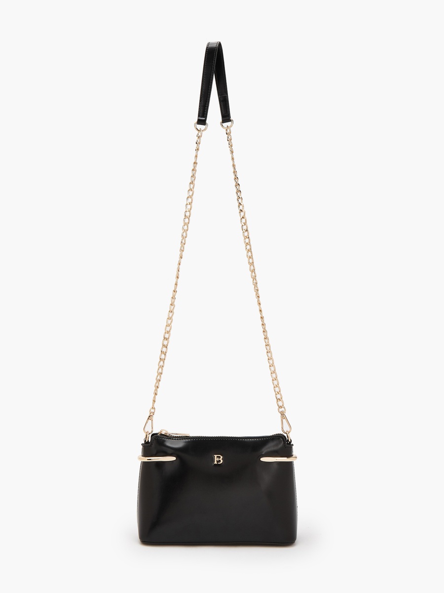 Crossbody Bag with Chain Accent