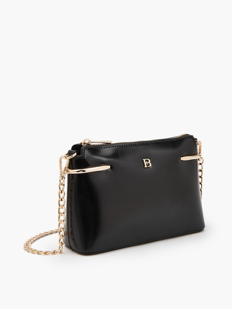 Crossbody Bag with Chain Accent