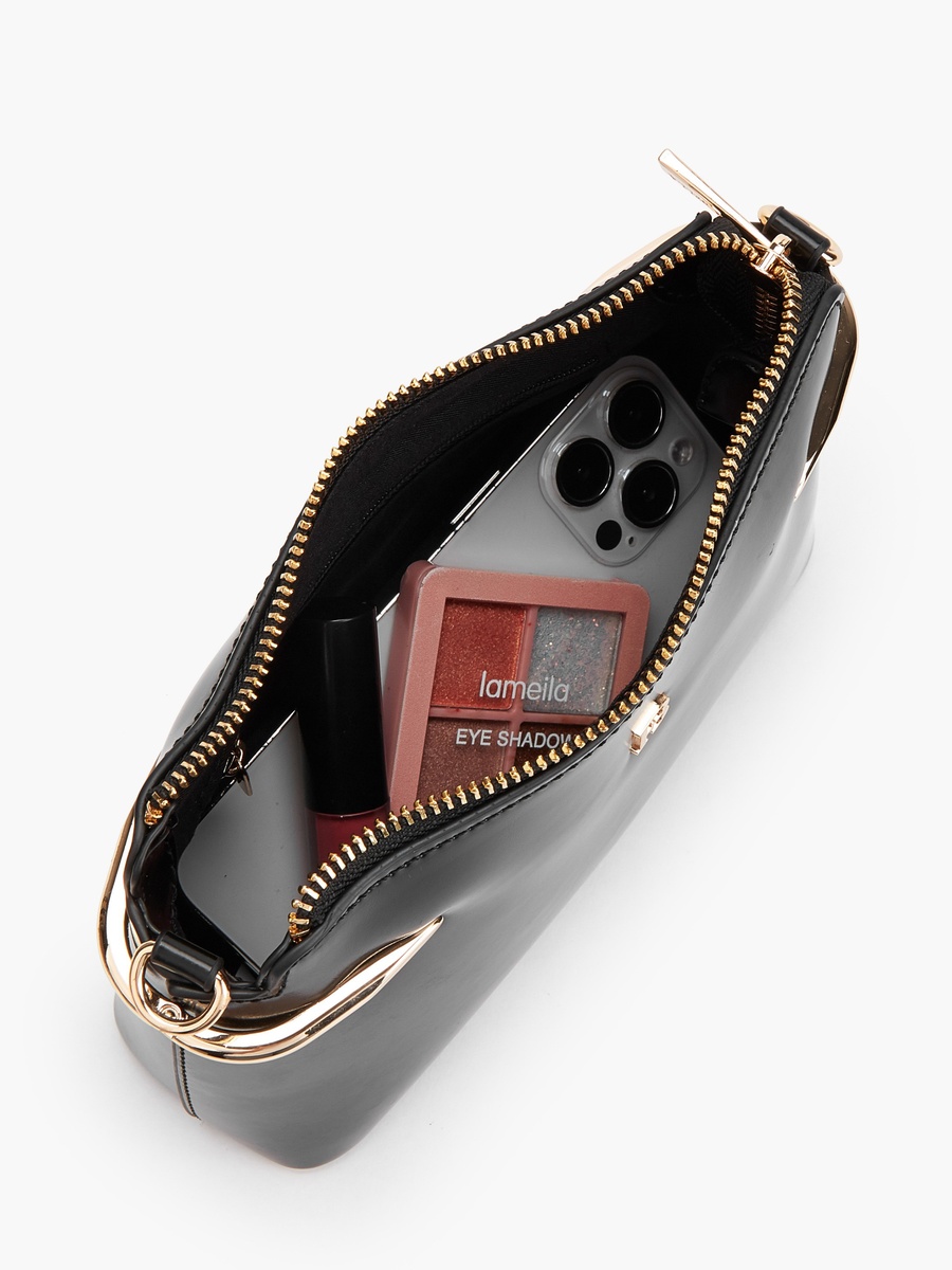 Crossbody Bag with Chain Accent