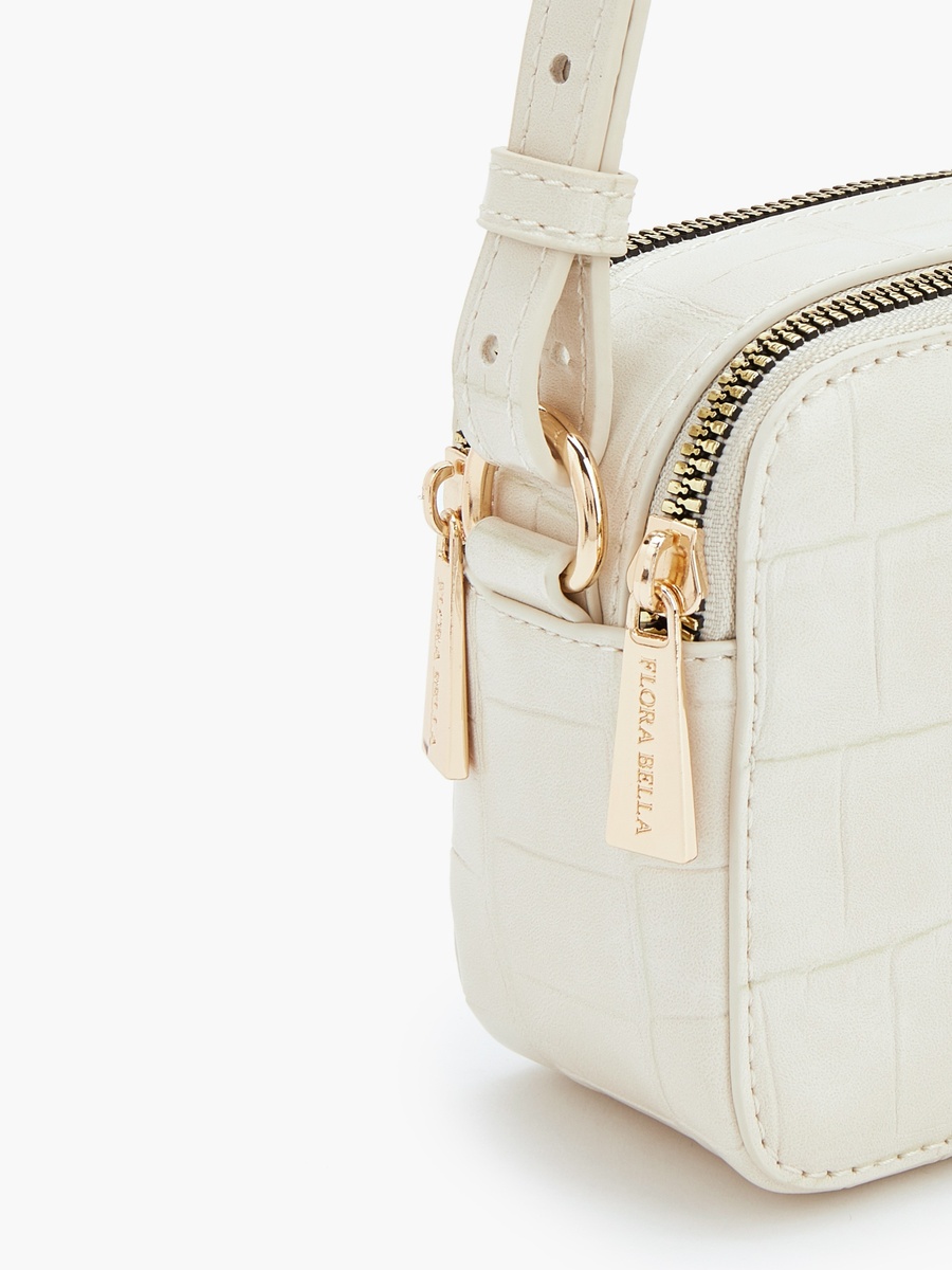 Textured Crossbody Bag with Adjustable Strap