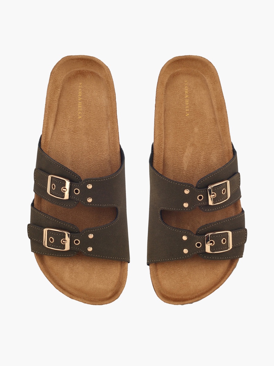 Women Studded Double Strap Sandals