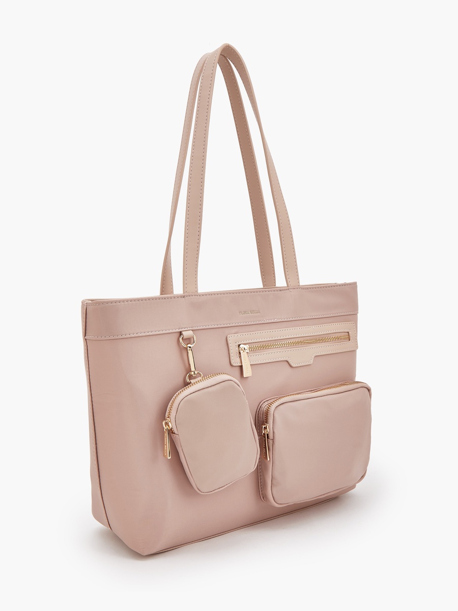 Solid Tote Bag with Double Handle