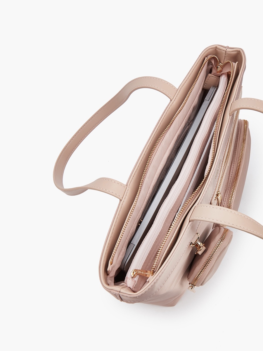 Solid Tote Bag with Double Handle