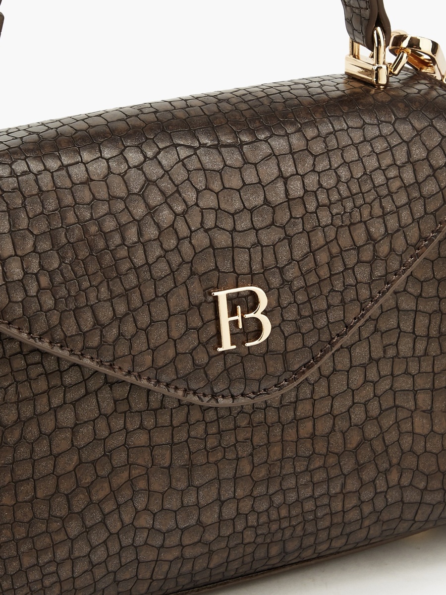 Textured Crossbody Bag with Removable Strap