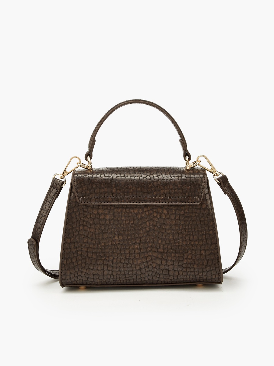 Textured Crossbody Bag with Removable Strap