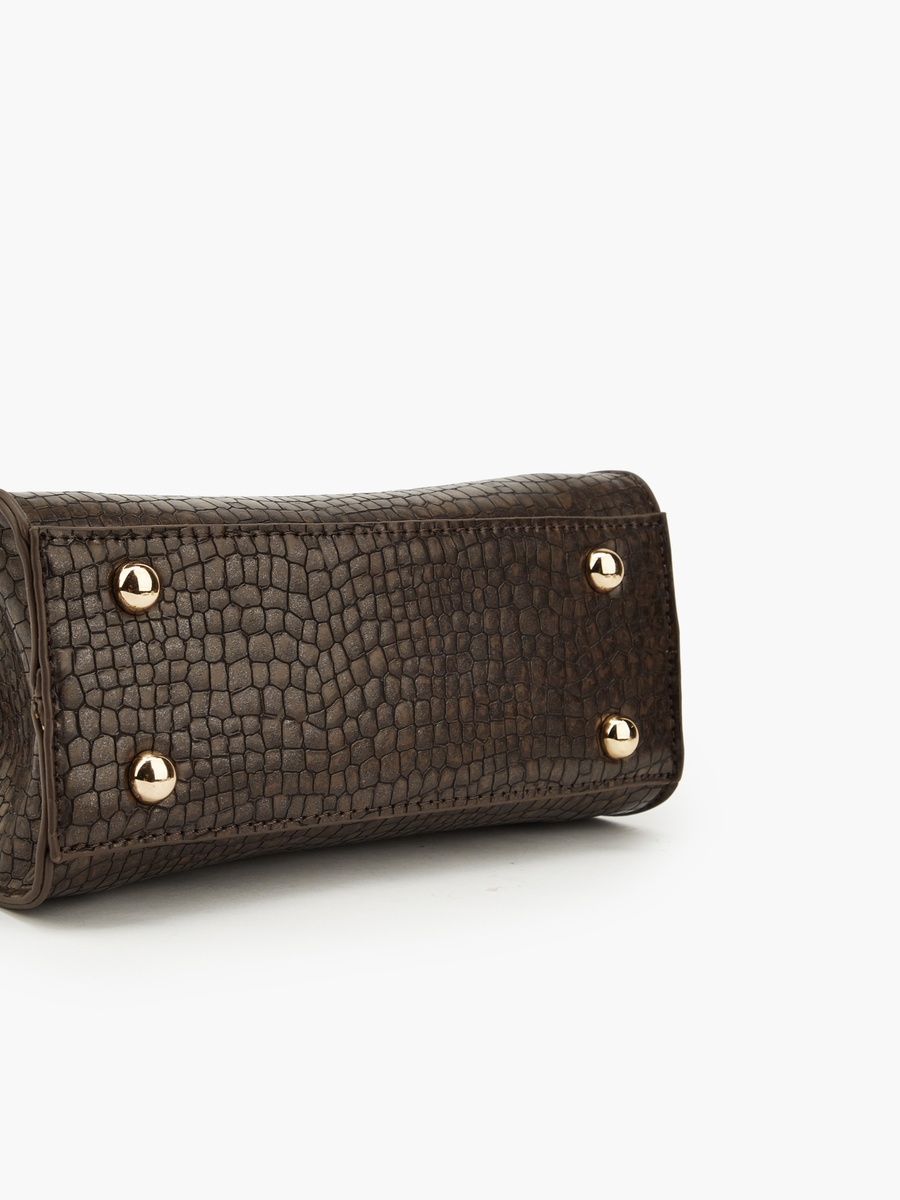 Textured Crossbody Bag with Removable Strap