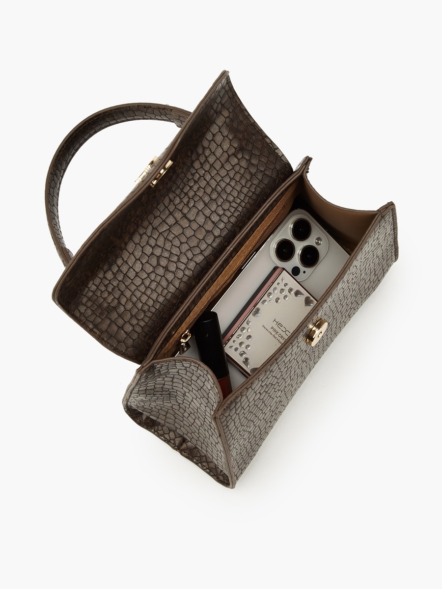 Textured Crossbody Bag with Removable Strap