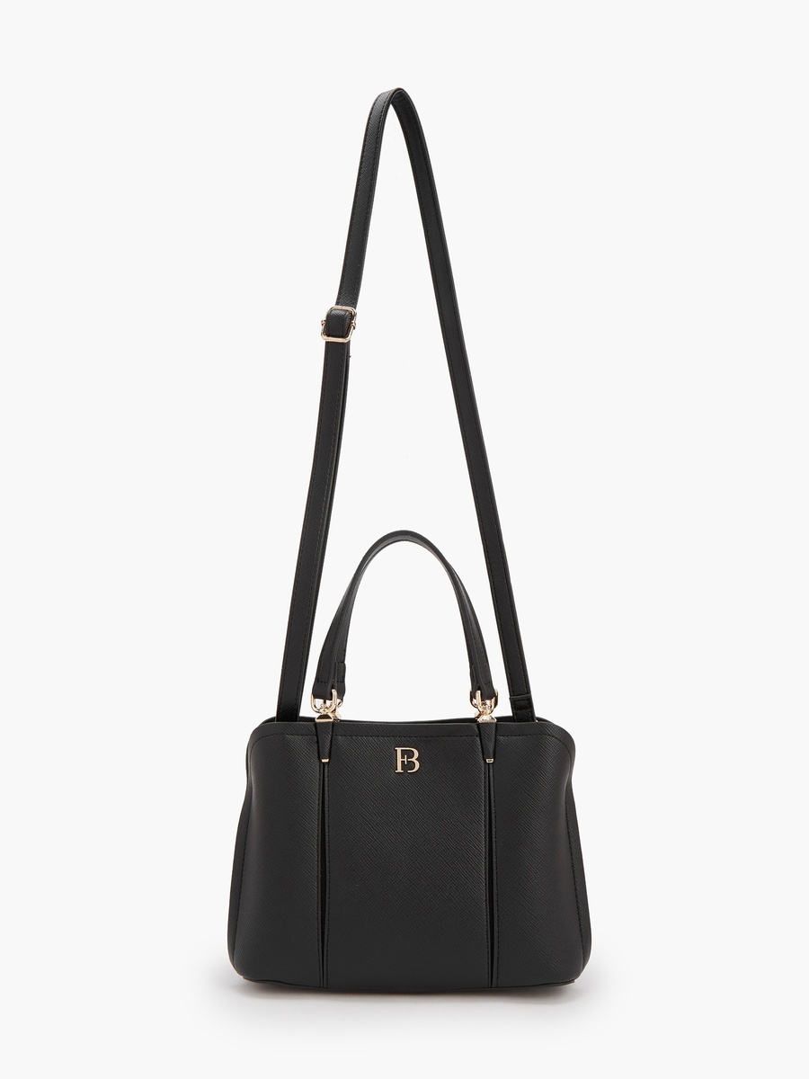 Solid Tote Bag with Detachable Strap