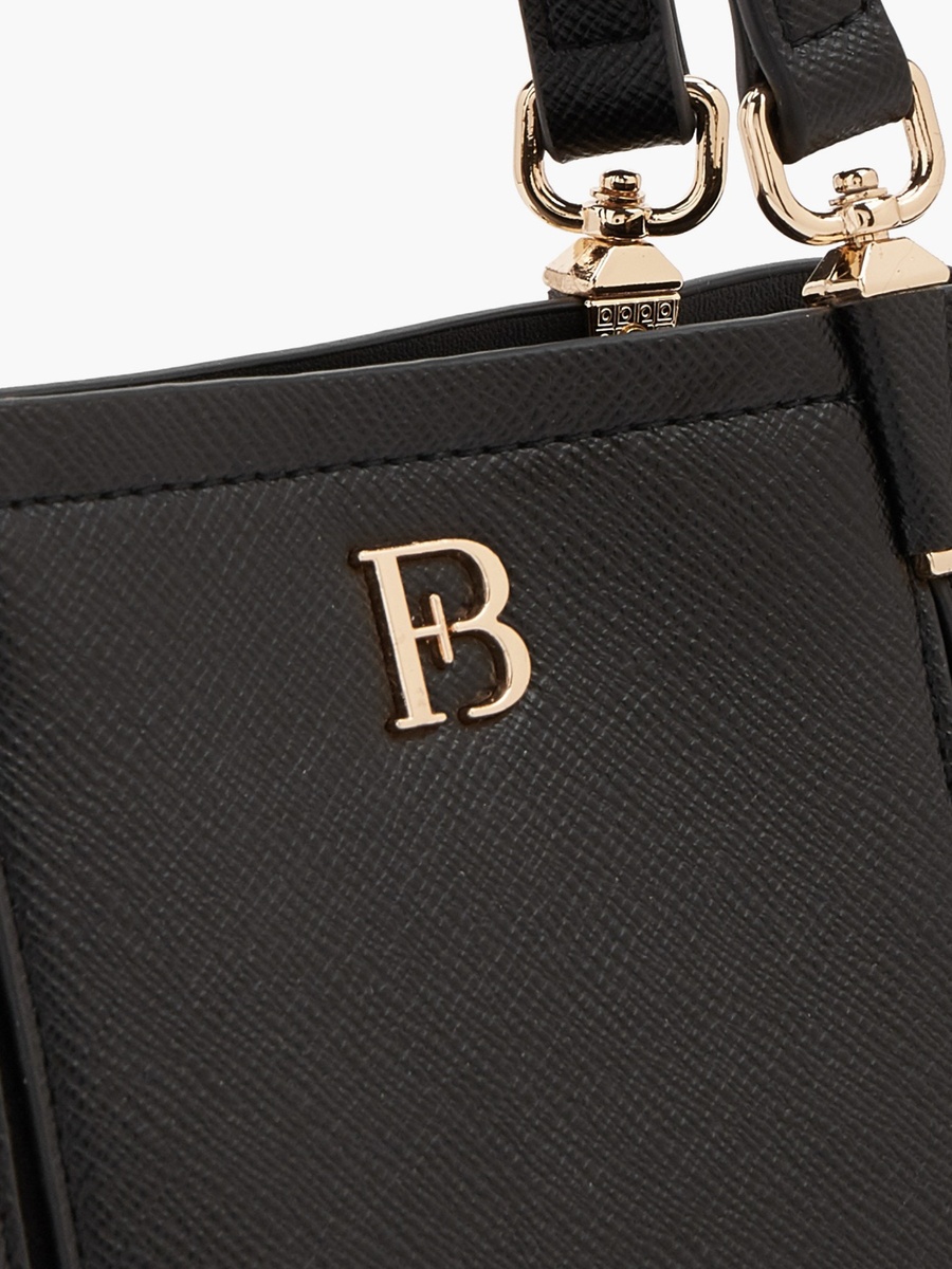 Solid Tote Bag with Detachable Strap
