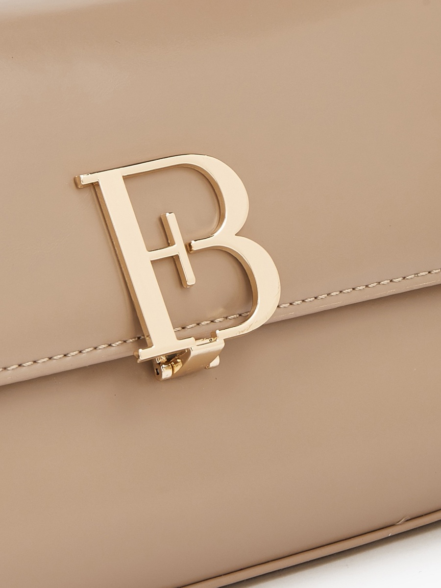 Solid Satchel Bag with Detachable Strap