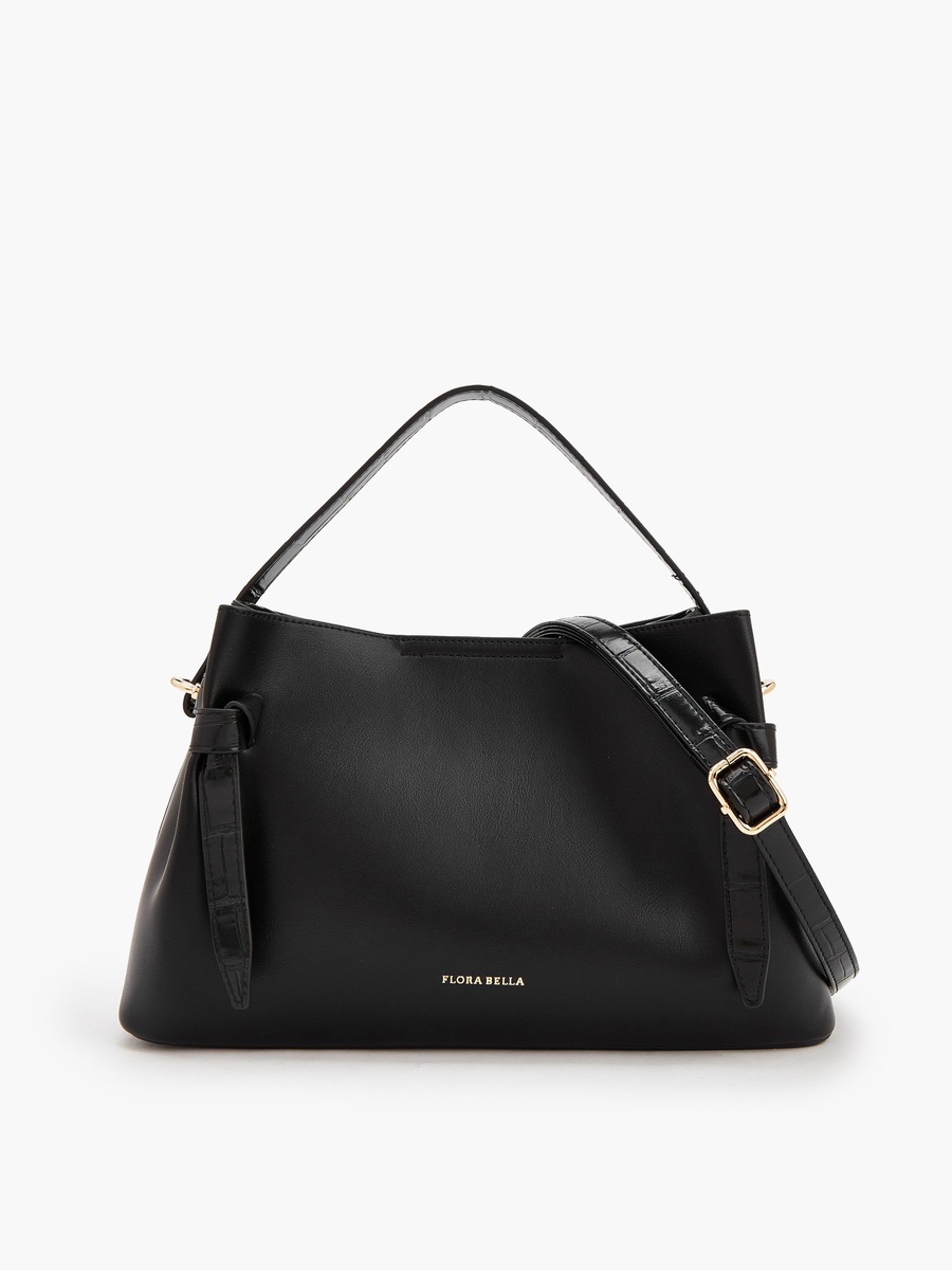 Solid Tote Bag with Detachable Shoulder Strap