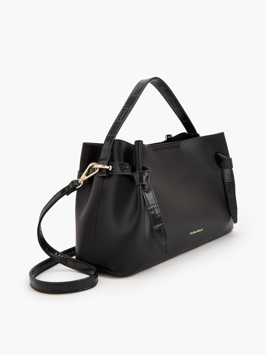 Solid Tote Bag with Detachable Shoulder Strap