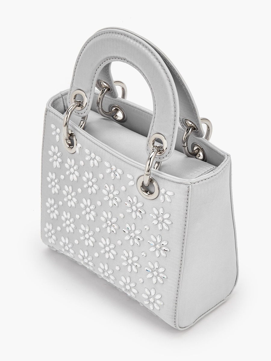 Textured Tote Bag with Detachable Strap