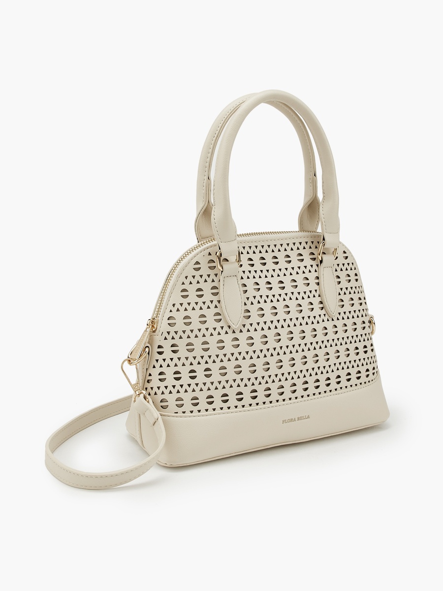 Laser Cut Satchel Bag with Detachable Strap