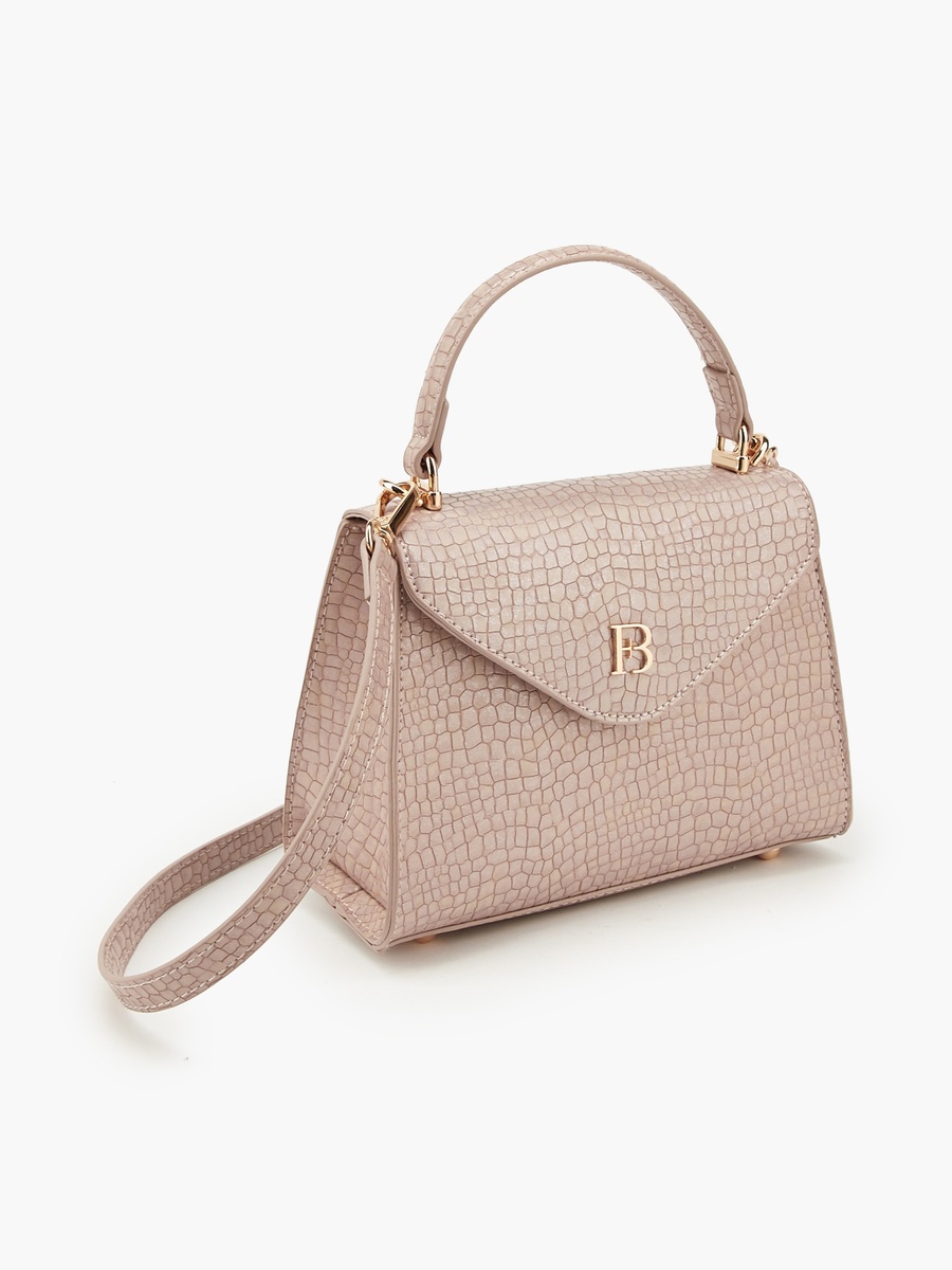 Textured Crossbody Bag with Removable Strap