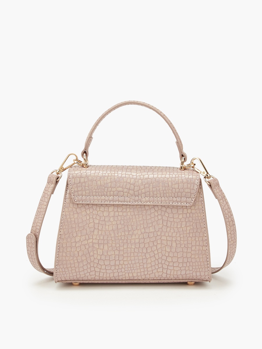 Textured Crossbody Bag with Removable Strap