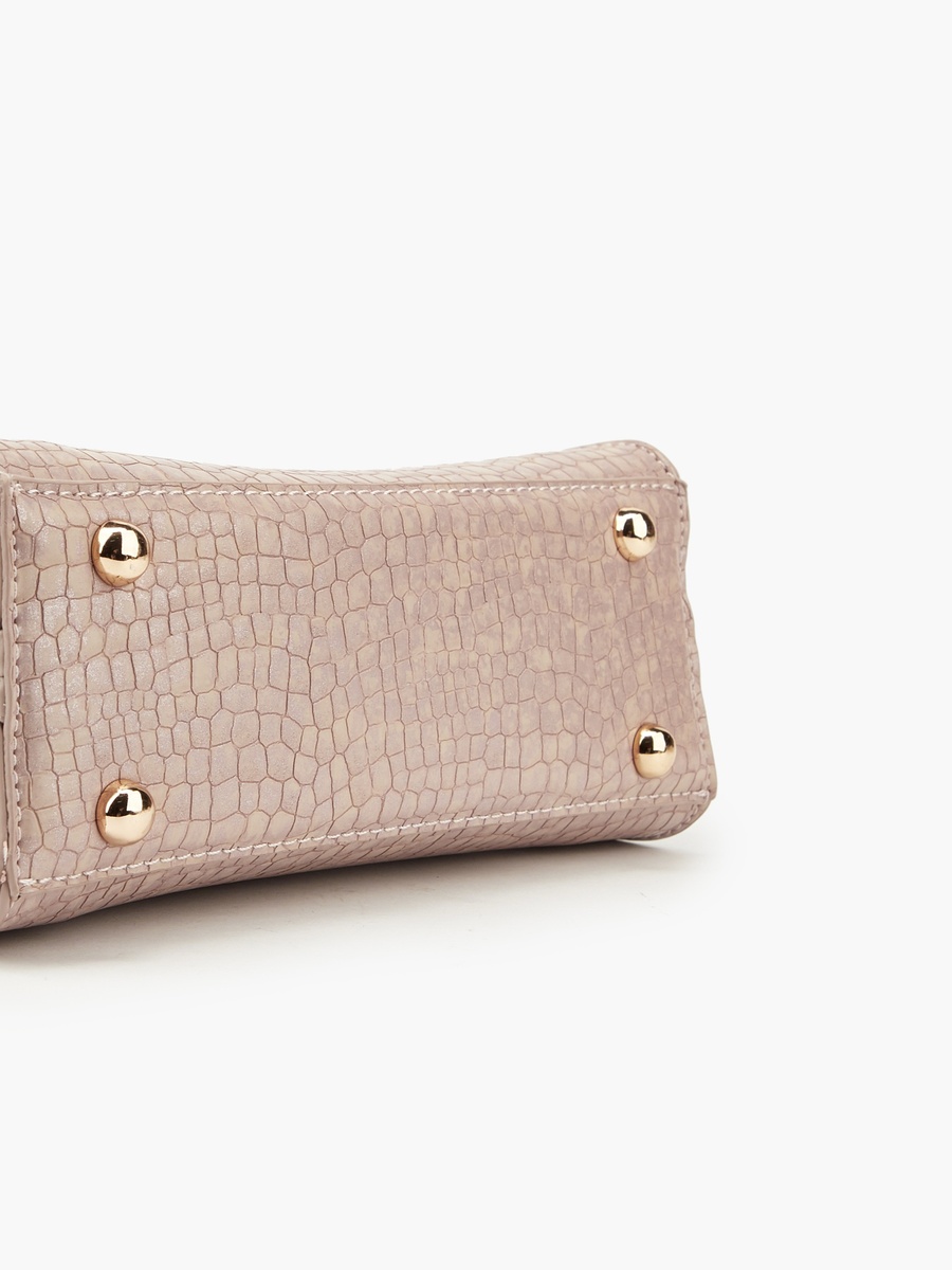 Textured Crossbody Bag with Removable Strap