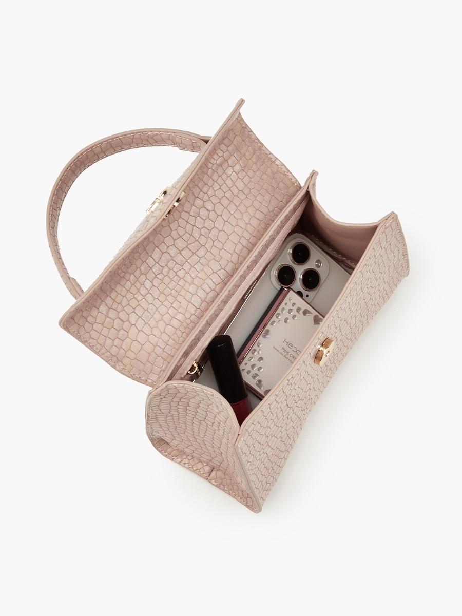 Textured Crossbody Bag with Removable Strap