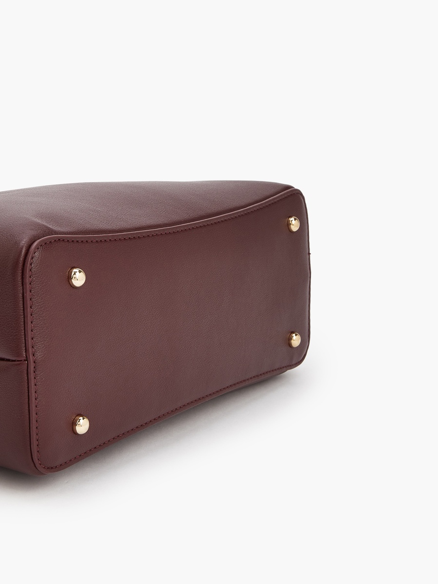 Solid Tote Bag with Detachable Strap