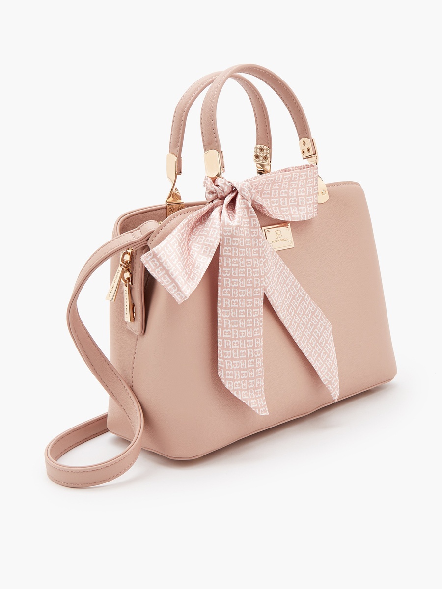 Bow Accent Tote Bags with Detachable Strap